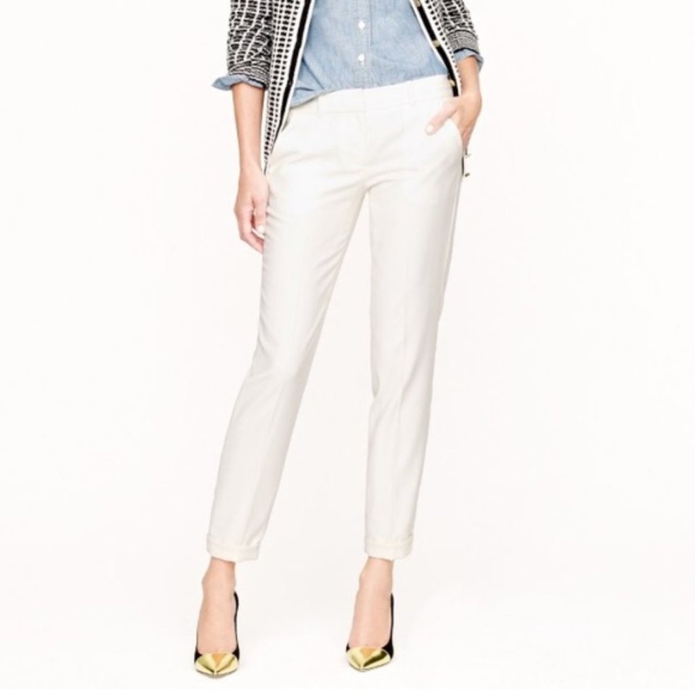 J. Crew Cafe Capri Pant in White